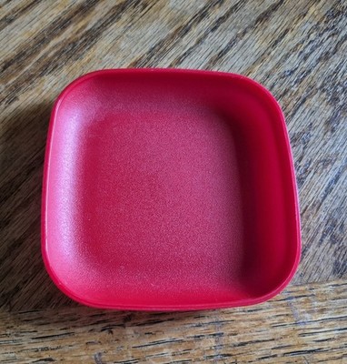 Tupperware Tupper Toys Small Plate #1502-19 Red EUC