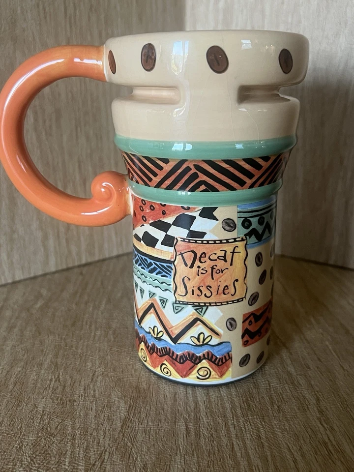 Taza de café té para llevar taza regalo divertido descafeinado es para maricas con tapa Foto 2 de 4