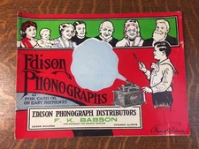 Antique Edison Phonograph Distributors Catalog F.K. Babson Chicago Advertising