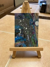 ACEO Original Acrylic Painting Landscape Abstract Art Card ATC Scenery 88