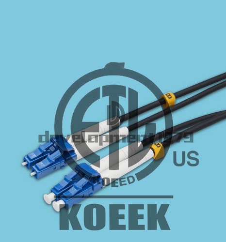 Black Armored Fiber Cable LC-LC UPC SM 9/125 Duplex Fiber Optic Patch Cord 350M~ - 第 4/9 張圖片