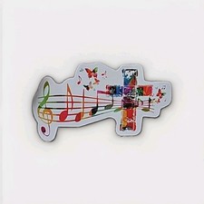 Musical Notes And The Cross Sticker Decal