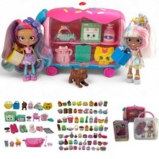 Shopkins Dolls Marsha Mello/Macy Macaron/Kokonut/Van/Vending & 94 Accessories