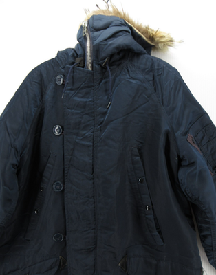 VTG Spiewak Jacket Men 40 Blue Golden Fleece N-3B Fur Snorkel