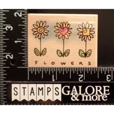 Embossing Arts Rubber Stamps 1410-D ARTSY FLOWERS GARDEN T13