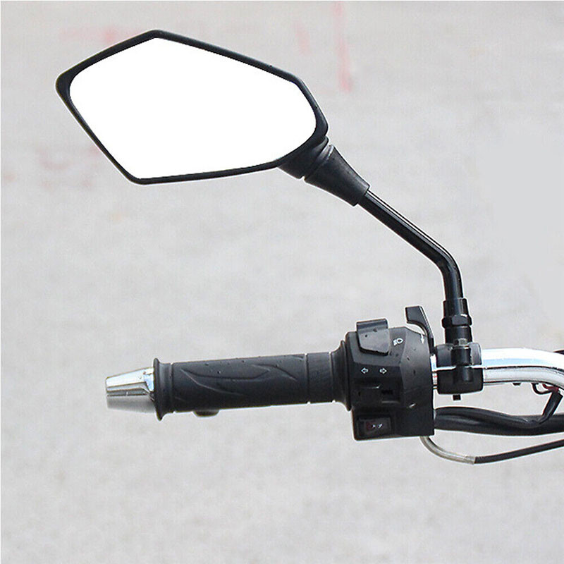 Motorcycle Handlebar Bar End Mirrors, Blue Lense Rearview