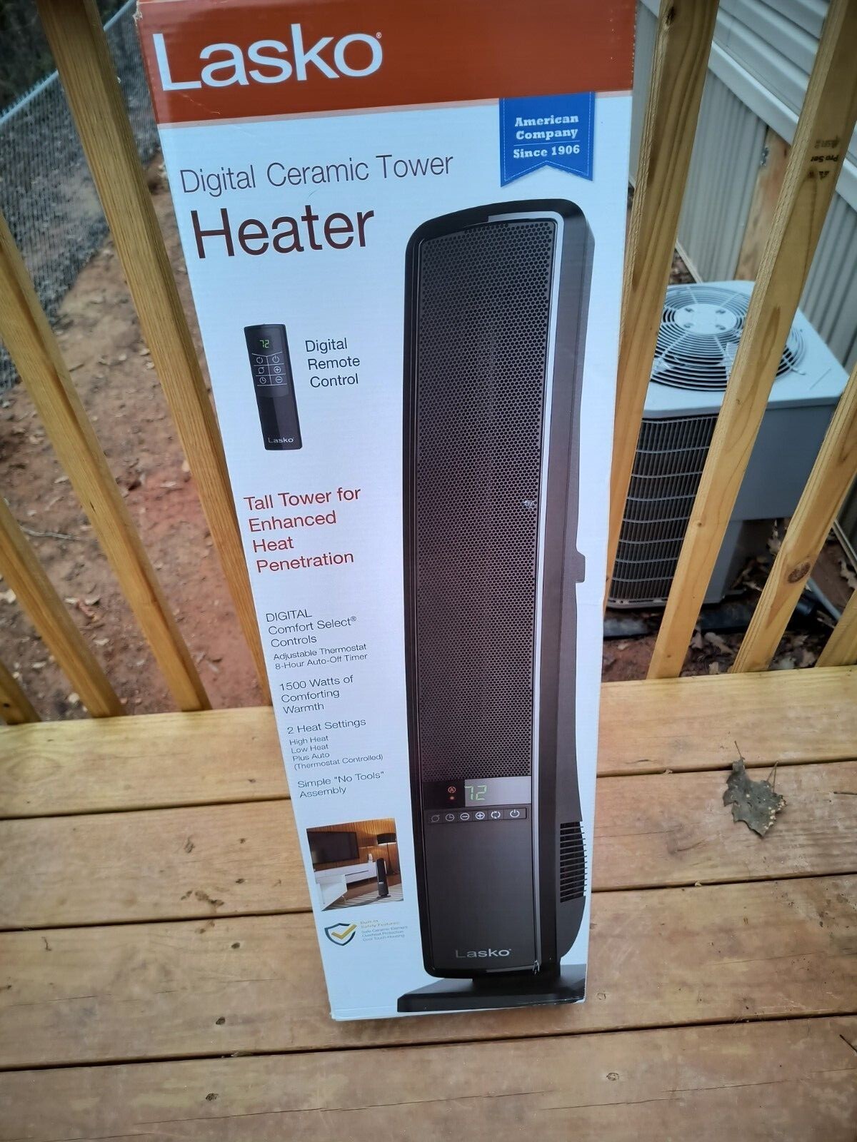 Lasko+CT22835+1500W+Oscillating+Ceramic+Tower+Space+Heater+-+Black for sale  online | eBay