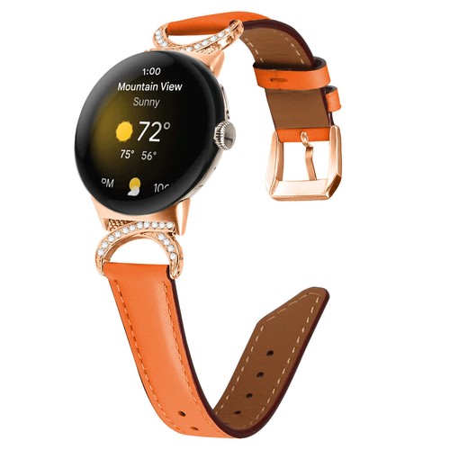 Pulsera de cuero auténtico para Google Pixel Watch reloj inteligente correa de repuesto - Imagen 31 de 90