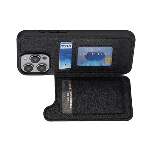 Stylish Card Holder Flip Cover PU Leather Wallet Case for Phone 16 - Picture 13 of 13