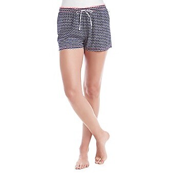 Tommy Hilfiger CLOUD DANCER/MEDIEVAL BLUE Mesh Trim Sleep Short, US X-Large - Afbeelding 1 van 2