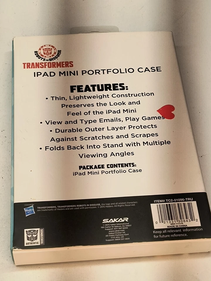 New! Transformers Bumblebee iPad Mini Portfolio Case with Multi Viewing Angles! - Image 2 of 3