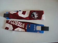 FSU SEMINOLES jersey 2pc  WINTER SKI HEADBAND EAR WARMER SWEAT BAND VINT