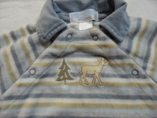 Janie and Jack HTF Boys 3-6 Velour DEER One Piece Fall Winter Holiday Warm