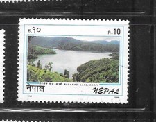 NEPAL SC# 596 1996 LAKE COMMEMORATIVE XF POSTALLY USED OLD STAMP