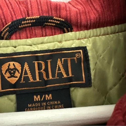 Ariat Womens’s Red Quilt Lined Snap Outdoor Western Pocket Jacket Size M - Picture 3 of 5
