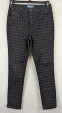 Democracy sz 6 Ab Solution Skinny Pants mid rise black  gray print 0227