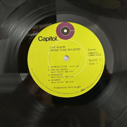 Grand Funk Railroad Live Album Double Vinyl LP 1970 Capitol Records SWBB-633 - Picture 5 of 12