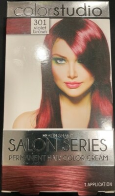 Color studio, SALON SERIES, permanent hair color cream, 301 violet brown