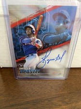 2021 Bowman's Best of 2021 Auto #B21-SA Sherten Apostel Refractor Texas Rangers
