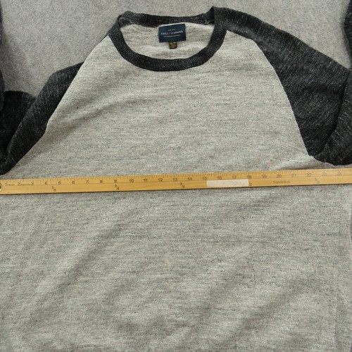 Lucky Brand Sweater Mens Extra Large Blue Gray Crew Neck Raglan Long Sleeve Knit - Picture 9 of 14