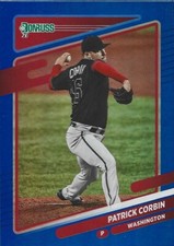 2021 Donruss Holo Foil Blue 160 Patrick Corbin - Washington Nationals