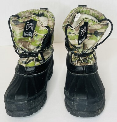 Snowy Creek  Youth US Size 2 Camo Winter Boots Thermolite Lined