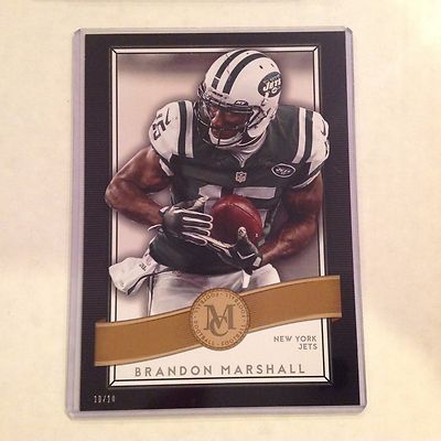 Brandon Marshall #92 Jets Wr 10/10 Hergestellt 5x7 Gold 2015 Topps Museum