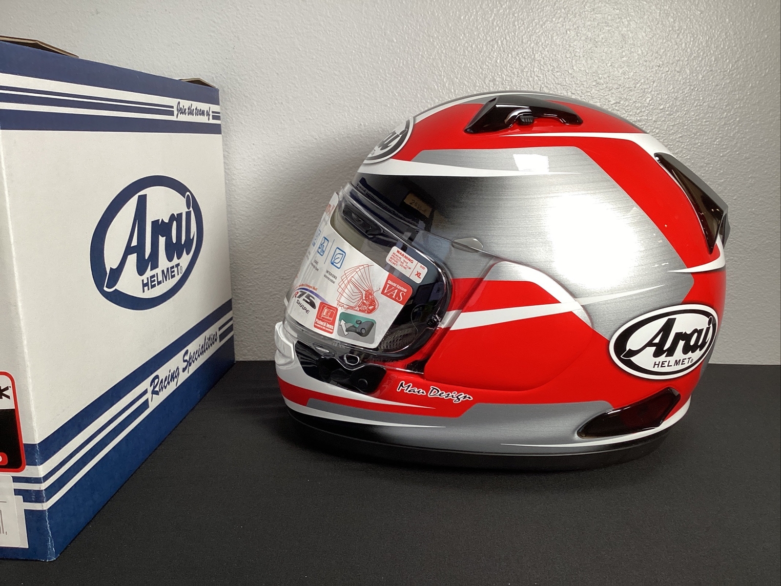 Arai QuantumX Helmet Steel Red Size XL OPEN BOX eBay