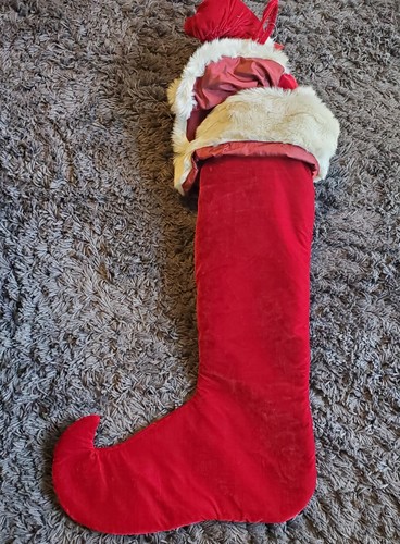 JUMBO Large Porcelain Santa Claus Advent Calendar Christmas Stocking - 40" READ - Picture 2 of 9