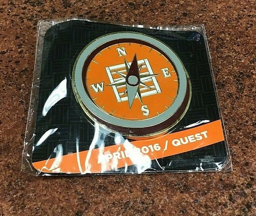 LOOT CRATE APRIL 2016 QUEST COMPASS PIN AUTHENTIC GAMING VIDEOGAME COLLECTIBLE - Picture 2 of 4