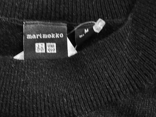 Suéter Pullover MARIMEKKO x UNIQLO Para Mujer Lana Cachemira Negro Blanco Talla M NUEVO - Imagen 4 de 7