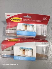 2X Command Medium Caddy Clear with 4 Clear Indoor Strips Organize Damage-Free