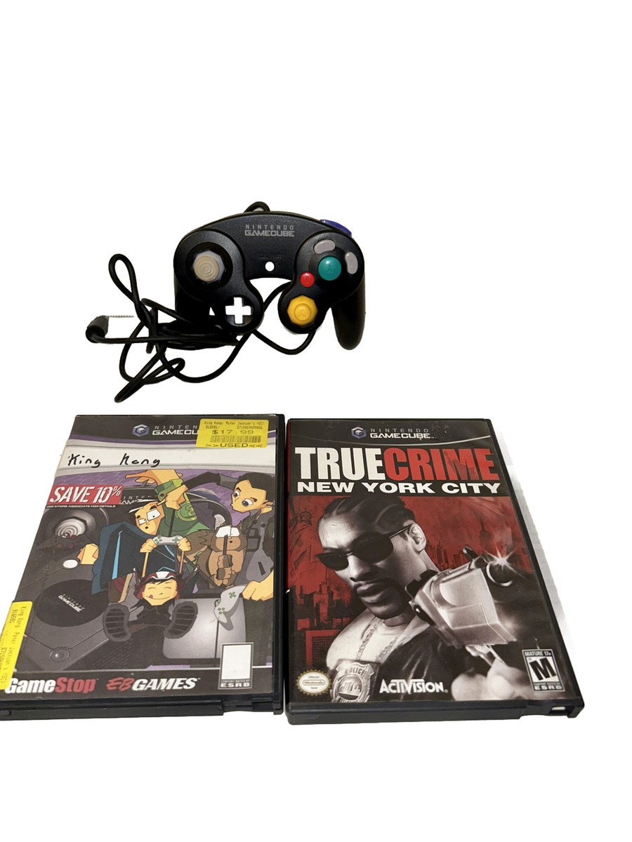 Nintendo GameCube Black Controller and Two Games - King Kong