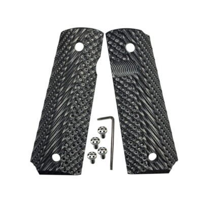 1911 Grips Colt G10 Full Size Spiral dotted  W/Screws Fits Springfield Grips