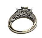 14k white gold 1.04ct VS1 H princess diamond sapphire halo ring 4.6g ladies 8.5 — photo 8