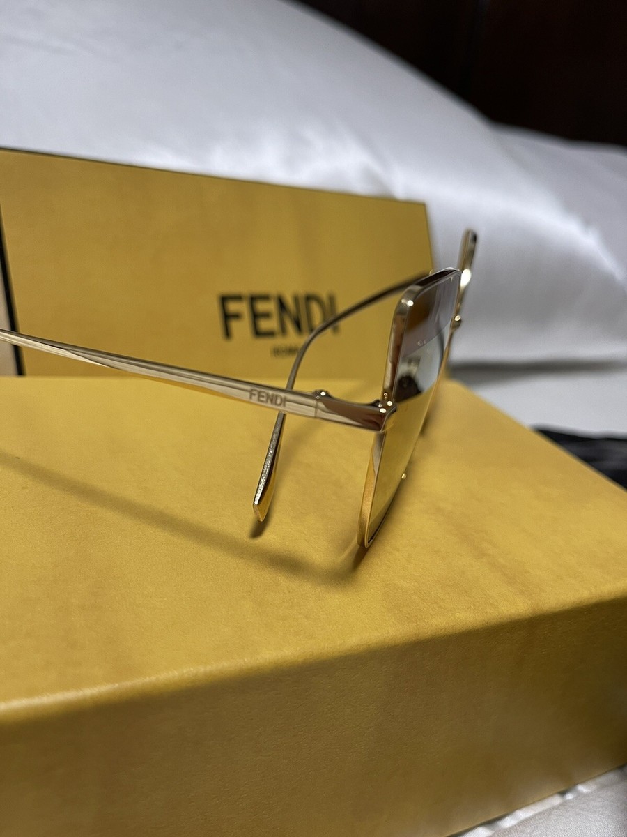 FENDI 61mm Cat Eye Sunglasses Gold Light | eBay display picture 3