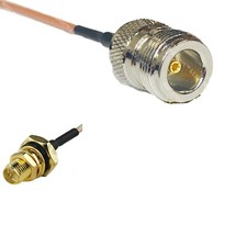 RG316 N FEMALE to RP-SMA Female O-Ring RF Cable Rapid-SHIP LOT