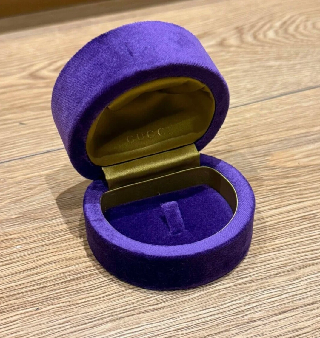 Véritable boîte de présentation originale Gucci bague bijou velours violet