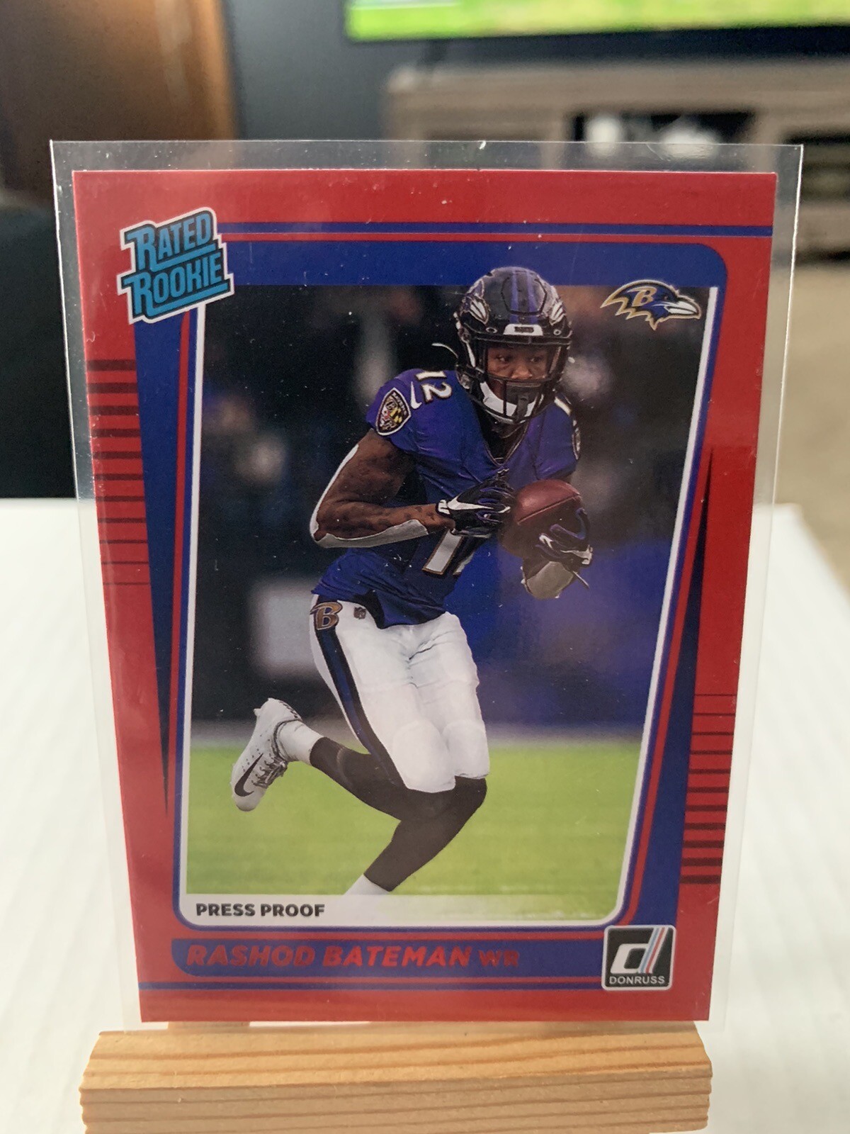 2021 Panini Donruss #265 Rashod Bateman Red Press Proof Rated Rookie RC Ravens