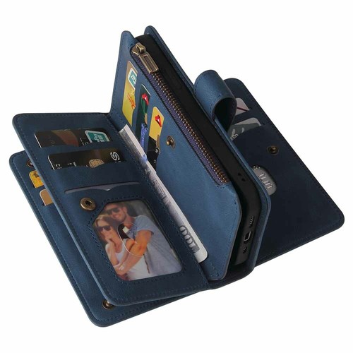 For Motorola Moto G10 G30 G50 E7i Power Wallet Card Slot Flip Leather Case Cover - Picture 4 of 56
