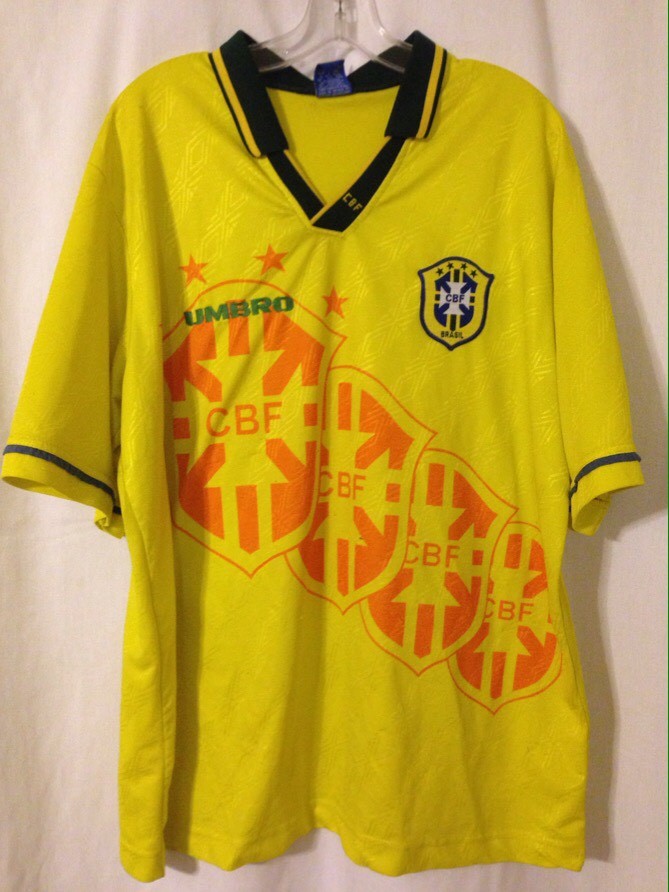 4つ星珍品⁈ UMBRO 94年ブラジル代表 ユニホーム ロマーリオ 11 値下交渉 1994年 WC優勝 ブラジル代表 UMBRO MADE IN ENGLAND 検