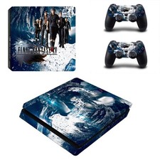 Final Fantasy XV / Ps4 slim Skin Autocollant Console De Jeu + Manettes Ps4 FF 15