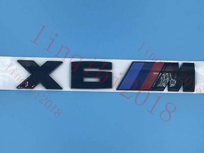 Gloss Black X6M Rear Trunk Boot Lid Emblem Lettering X6M M performance Badge