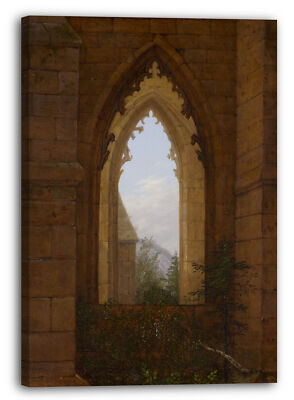 Kunstdruck Carl Gustav Carus - Gotische Fenster in den Ruinen des Klosters bei