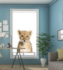 Cute Cub Peeking Animal Kids Bedroom Blackout Roller Blinds Printed Picture