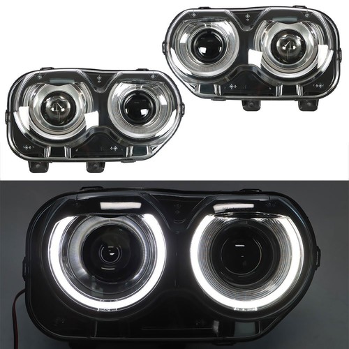 Par de proyectores de faros halógenos para Dodge Challenger 2015-2018 lado derecho + izquierdo - Imagen 3 de 12