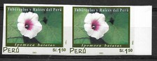PERU FLOWER Mi# 1805 PAIR IMPERF. MNH VF