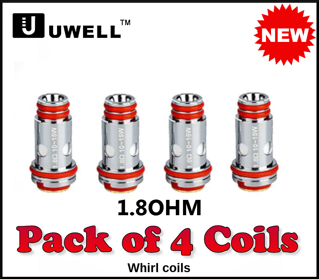 UWELL WHIRL REPLACEMENT COILS - 0.6Ω, 1.8Ω - TPD - 100% Genuine - Uk Stock