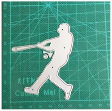 BASEBALL PLAYER Sports Metal Cutting Die Card Making Scrapbook Pages