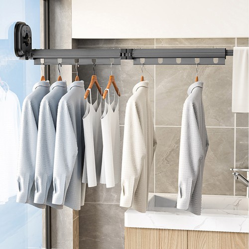 Suction Cup Folding Clothes Hanger Reusable Clothes Organization Rack - Picture 2 of 18